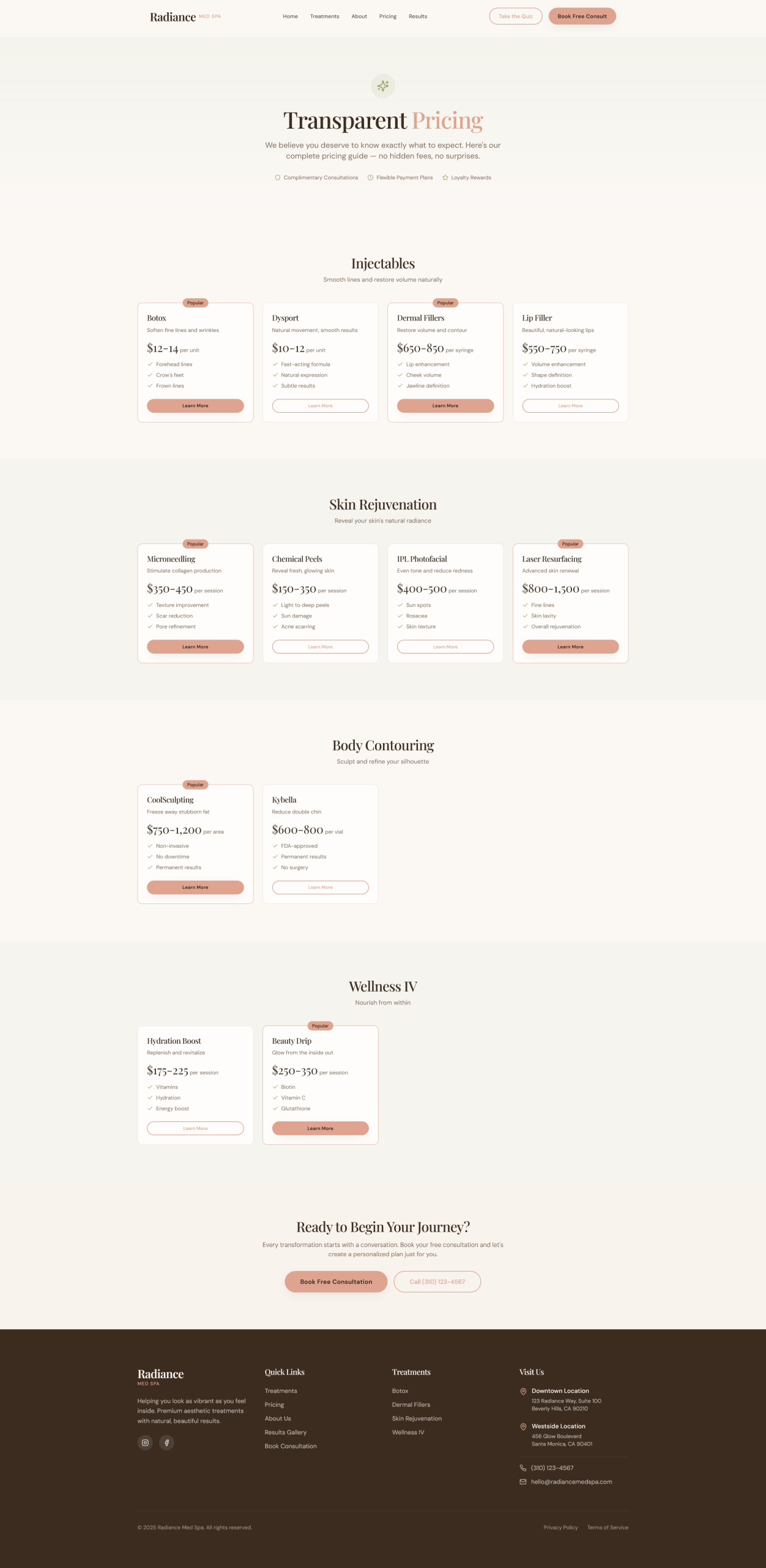 Pricing Post Optin Experience