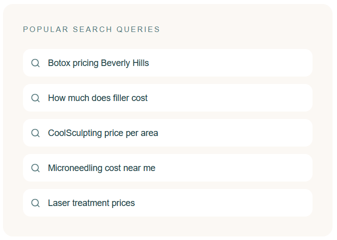 popular search queries