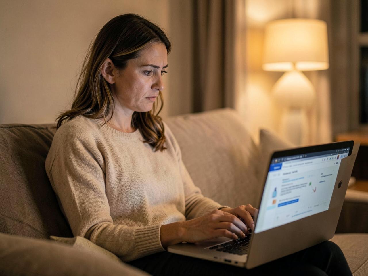 Website Design Conversion Optimization 2 A prospective patient reading a clinic website on her laptop late in the evening